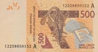 Gallery image for West African States p119Aa: 500 Francs
