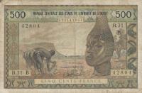 p202Bg from West African States: 500 Francs from 1961
