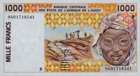 p211Bg from West African States: 1000 Francs from 1996