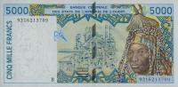 p213Ba from West African States: 5000 Francs from 1992