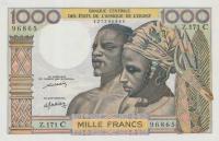 p303Ci from West African States: 1000 Francs from 1961