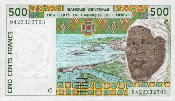 Front of West African States p310Cd: 500 Francs from 1994