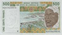 p310Cm from West African States: 500 Francs from 2002