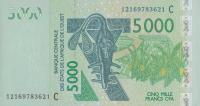p317Cl from West African States: 5000 Francs from 2012
