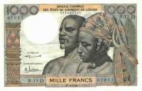 p403Da from West African States: 1000 Francs from 1959
