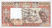 p408Da from West African States: 10000 Francs from 1981