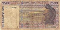 Gallery image for West African States p412Db: 2500 Francs