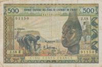 p502Ee from West African States: 500 Francs from 1965