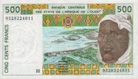 p610Hc from West African States: 500 Francs from 1993