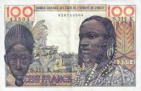 p701Kd from West African States: 100 Francs from 1964