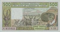 p706Ka from West African States: 500 Francs from 1988