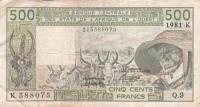 p706Kb from West African States: 500 Francs from 1981