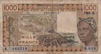 Gallery image for West African States p707Ke: 1000 Francs