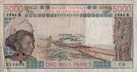 Gallery image for West African States p708Ki: 5000 Francs