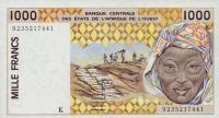 Gallery image for West African States p711Kb: 1000 Francs