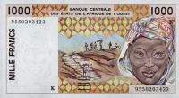 Gallery image for West African States p711Ke: 1000 Francs