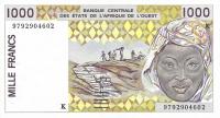 p711Kg from West African States: 1000 Francs from 1997