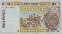 Gallery image for West African States p711Kk: 1000 Francs