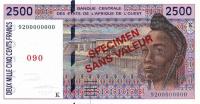 Gallery image for West African States p712Ks: 2500 Francs