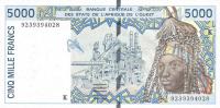 p713Ka from West African States: 5000 Francs from 1992