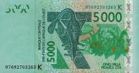 p717Ke from West African States: 5000 Francs from 2007