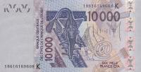 Gallery image for West African States p718Kr: 10000 Francs
