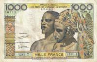 Gallery image for West African States p803Ti: 1000 Francs