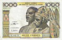 Gallery image for West African States p803Tj: 1000 Francs