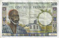Gallery image for West African States p804Ti: 5000 Francs