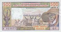 Gallery image for West African States p805T: 500 Francs
