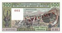 Gallery image for West African States p806Ts: 500 Francs