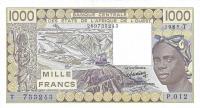 Gallery image for West African States p807Tf: 1000 Francs