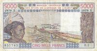 Gallery image for West African States p808Tb: 5000 Francs