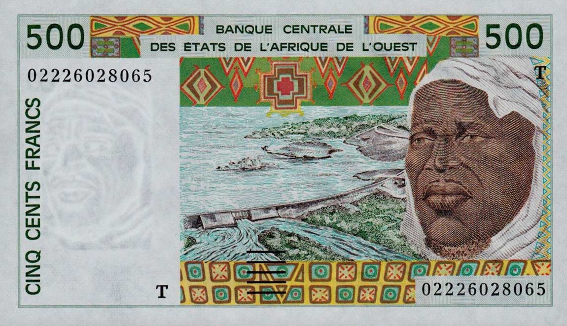 Front of West African States p810Tm: 500 Francs from 2002