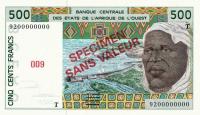 Gallery image for West African States p810Ts: 500 Francs