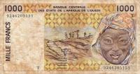 Gallery image for West African States p811Tb: 1000 Francs