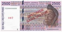 Gallery image for West African States p812Ts: 2500 Francs