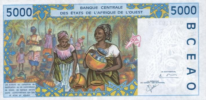 Back of West African States p813Ti: 5000 Francs from 2000