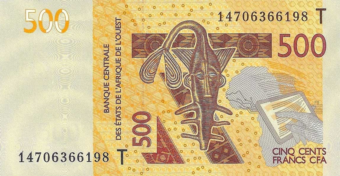 Front of West African States p819Tc: 500 Francs from 2014