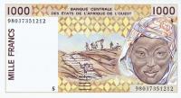 p911Sb from West African States: 1000 Francs from 1998