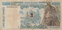 Gallery image for West African States p913Se: 5000 Francs