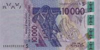 Gallery image for West African States p918Sp: 10000 Francs