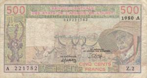 Gallery image for West African States p105Ab: 500 Francs