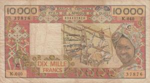 p309Cg from West African States: 10000 Francs from 1977
