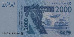 Gallery image for West African States p416Dp: 2000 Francs