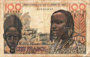 p601Hd from West African States: 100 Francs from 1964