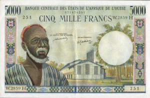 p604Hm from West African States: 5000 Francs from 1961