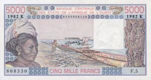 Gallery image for West African States p708Kf2: 5000 Francs