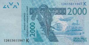 p716Kl from West African States: 2000 Francs from 2012