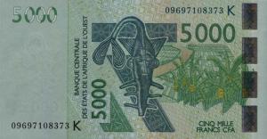 Gallery image for West African States p717Kh: 5000 Francs